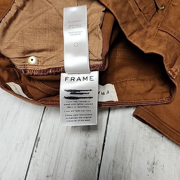 FRAME Le Crop Mini Boot Womens Size 25 Tobacco Rust Cropped Bootcut Jeans - Picture 12 of 13